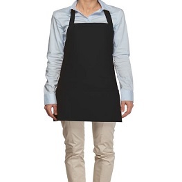 Adult Black Short Bib Aprons